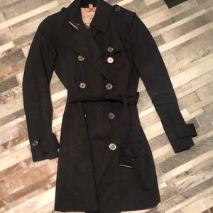 Authentic Black Burberry Trench size 4